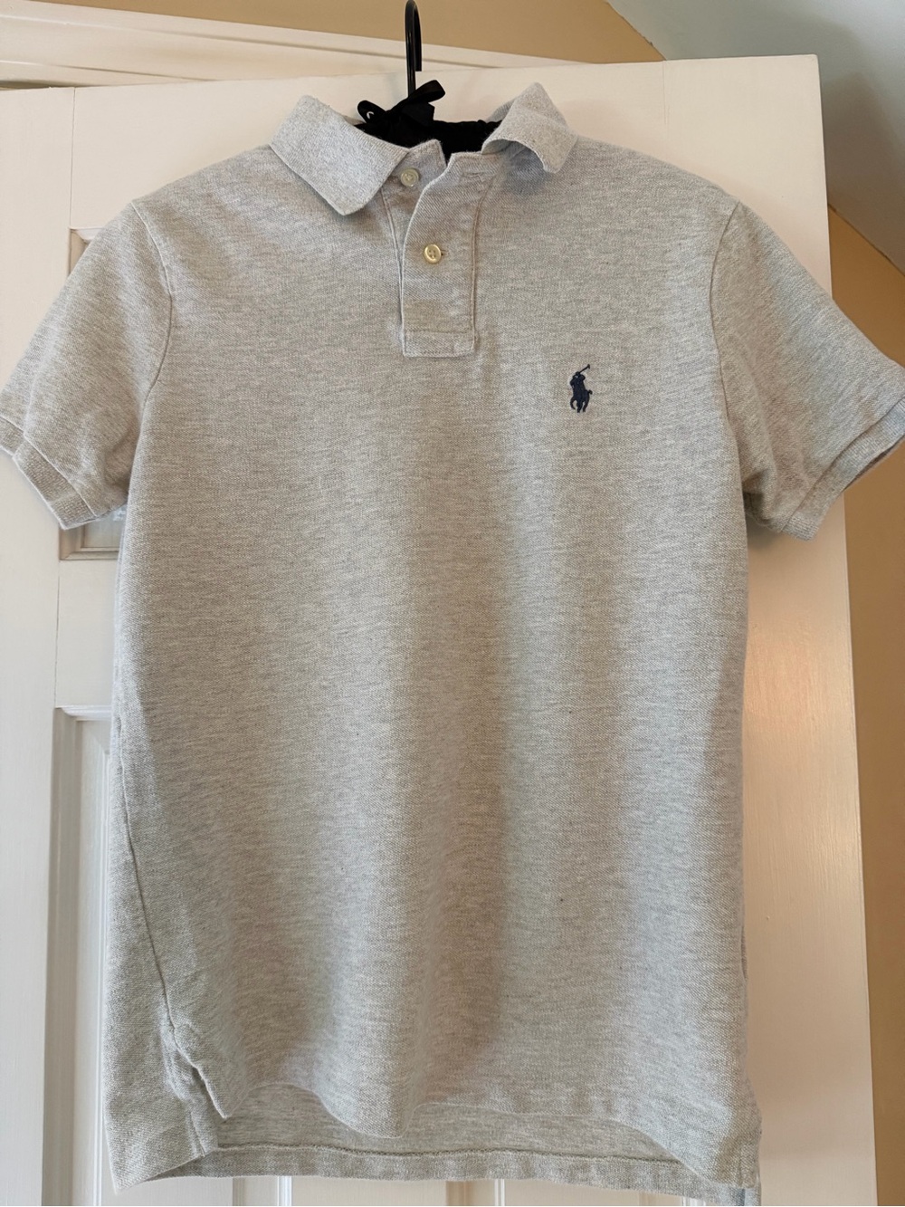 Ralph Lauren Light Gray Polo with Navy Pony